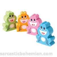 U.S. Toy Lot of 12 Assorted Color Frog Theme Erasers B00362MNM2